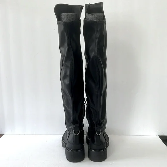 Sam Edelman $225 Women’s Lerue Over The Knee Lug Sole Black Boots Size 6 NWT - Picture 7 of 10